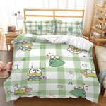 3D k&otilde;rglahutusega prinditud konnamustriga voodipesukomplekt v&auml;rske rohelise loomasuleteki ja padjap&uuml;&uuml;riga 2/3 t&uuml;kki AU/DE/US/UK kodukaunistusega Baby 100x135cm
