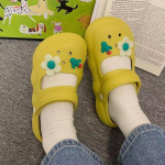 WTEMPO m&auml;hitud varvassussid naiste &otilde;&otilde;nsad, hingavad, libisemisvastased kulumiskindlad paksu tallaga t&otilde;stetavad kaheotstarbelised rannajalatsid armsad t&uuml;drukute tuuletunneljalatsid 35 roheline