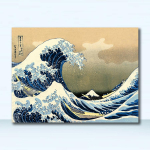 Seinal&otilde;uendiprint Kuulus maal Elutoa kaunistus Pilt Kanagawa Ukiyoe Jaapani kunsti vintage suur laine 21x30 No Frame