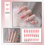 Vajutage v&otilde;ltsk&uuml;&uuml;ned l&uuml;hikestele korduvkasutatavale kujundusega komplekt Prantsuse kunstlik Kawaii kunstk&uuml;&uuml;ned Kleebitavad k&uuml;&uuml;neotsad Art Crystal Butterfly k&uuml;&uuml;nekunsti disain