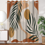 Lilledega aknakardinad Leaf Sajandi keskpaiga kaasaegne kardin Boho pimendavad kardinad magamistoa elutuppa K&otilde;rge varjutus (70&ndash;90 %) W53.5 X H114cm X 2