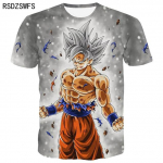 Uus multikas Harajuku T-s&auml;rk Suvine Meeste Mood vabaaja 3D Printimine Goku Anime Suvemood l&uuml;hikeste varrukatega top 5XL