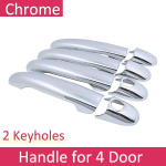 Kroomitud k&auml;epidemete kate Volkswagen VW Sharan Sciroccole 1995~2010 Tarvikud Kleebised Autokomplekt Stiil 1996 1997 1998 1999 4Door 2 Keyholes
