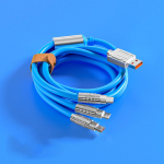 100/120W 3-&uuml;hes laadimisjuhe 120cm mikro-USB/C-t&uuml;&uuml;pi mitme USB-mobiiltelefoni laadimiskaablid Xiaomi Huawei Samsung jaoks