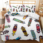 3D rula Sport Prindi Avaleht Voodipesukomplekt Voodipesu voodipesu kate Padjakate voodilina/kaheinimesevoodi 2/3 osa Magamistoa kaunistus Baby 100x135cm