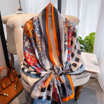 Kvaliteetsed luksuslikud siidist sallid peapael Sallid kaelasall naistele kett siidist sall naiste dekoratiivne sall 180*90cm hall v&auml;rv