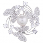 Naiste pross &uuml;likond mantel krae pross liblikas kivikivist kunstp&auml;rli kaunistus &otilde;&otilde;nes p&auml;rg h&otilde;be