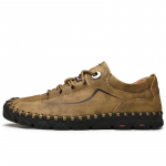 Meeste vabaaja nahast kingad suured k&auml;sit&ouml;&ouml;na valmistatud kummist pehme tallaga vintage meeste p&uuml;ksid 38 must