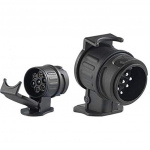 Haagise adapter 13 kuni 7 kontaktiga 12 V veokonksu pistik Ahk l&uuml;hike adapter auto 19x15x5cm