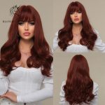 Blond Unicorn S&uuml;nteetiline Ombre Pruun Blond Parukas Pikad lainelised parukad tukkidega Igap&auml;evane Cosplay Party kasutamine Kuumakindel kiud naistele