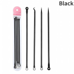 4 tk/komplekt roostevabast terasest tedret&auml;hni komedoon akne parandaja eemaldaja nahahoolduse pooride puhastaja n&otilde;elad Eemalda t&ouml;&ouml;riistad LM kuld