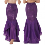 Naiste karnevalipeokleit kokteilipeo fotograafia kost&uuml;&uuml;m Printsessi merineitsi kleit Halloweeni printsessi kost&uuml;&uuml;mi peor&otilde;ivad XXL lilla