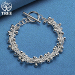 925 h&otilde;bedast siledast viinamarjahelmestest k&auml;ev&otilde;ru ehted 20cm