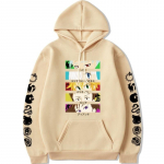 Uus koomiks Seitse surmapattu Tr&uuml;kiga kapuuts, pikkade varrukatega vabaaja multifilmiprintiga kapuuts Anime kapuutsid T&auml;navar&otilde;ivad L