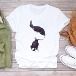 (Aasia suurus) Top Clothing Akvarell Lill Sweet 90-ndate vabaaja l&uuml;hikeste varrukatega mood t-s&auml;rk, naiste prinditud naiste graafiline T-s&auml;rk S