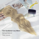 Miss Wig s&uuml;nteetiline n&auml;htamatu traat, 4 klambrit juuksepikenduses, pikk laineline juuksejupp, must pruun segav&auml;rviline valejuukset&uuml;kk naistele iga p&auml;ev 50cm