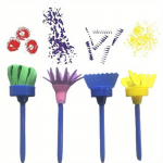 4tk/komplekt Maalimisriistad Joonistusm&auml;nguasjad Lilletemplite k&auml;snpintslikomplekt Kunstitarbed lastele k&auml;sit&ouml;&ouml; m&auml;nguasi 4pcs