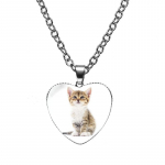 Armas lemmiklooma kassi s&uuml;dame ripats kaelakee kassipojad kassi looma klaasist kaelakeed naistele mood metallist peen ketiga ehted kingitus 50cm