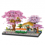 3668 tk Sakura House Tree rongijaama ehitusplokid Cheer Lilled Linna t&auml;navavaade Koguge telliste kollektsioon t&auml;iskasvanutele m&otilde;eldud m&auml;nguasjad