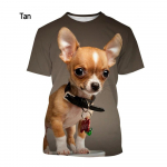 Suvemood Chihuahua koera 3D-printimisega T-s&auml;rgid Meeste Naiste vabaaja l&uuml;hikeste varrukatega s&auml;rgid 5XL