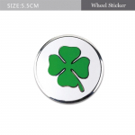 Universaalne loominguline mitmekujuline autodekoratiivne kleebis 1 X 3D metallist neljalehelise ristikheina logoga autosildi kleebis Autokleebis auto kriimustuskaitsega kleebis Round