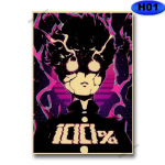 HD-prinditud pildid Kodukaunistused Mob Psycho 100 plakatid Retro j&otilde;upaber Anime plakatid ruumi baari kunsti maalimine 30x21cm