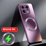 Luksuslik matt silikoonist k&otilde;va&uuml;mbris Xiaomi Mi 14 13 13T 12 12T 11 Poco F3 F4 F5 Pro j&auml;&auml;tunud telefoni magnetiline juhtmevaba laadimis&uuml;mbris Xiaomi 13 tumelilla v&auml;rv