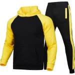 S&uuml;gistalvine spordidress Meestele, v&auml;rviline kapuutsiga 2-osalised komplektid Meeste komplektid &Uuml;likond Meeste Fliisist Sport-Hoodie Dressip&uuml;ksid Kaheosalised komplektid L must