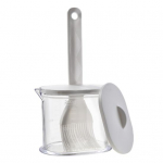 Korduvkasutatava tila disainiga &otilde;liharjamise kuumakindel suure mahutavusega grill&otilde;lipudel k&ouml;&ouml;gi vidina &otilde;liharja konteiner valge