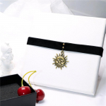 Vintage naiste gooti Leon Professionaalne Mathilda kaelakee, must sametpael Retro p&auml;ikesepaela