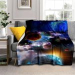 Taevakeha HD Pehme pl&uuml;&uuml;sist voodi, heidetav multikas piknikule &otilde;hukesed tekid Moodne flanellist tekikate Gedruckt Bettdecke Geschenk 75cm x 90cm