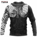 Meeste dressipluusid 3D Prindiga Viikingid Klassikaline Wolf Meeste Pusad jakk Kevad s&uuml;gis Mood Pullovers Hip Hop Punk Suurem&otilde;&otilde;tmelised topid XXXL