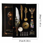 Vintage kalligraafia pliiatsi sulgedega t&auml;itesulepeakomplektid tindiga kirjatarbed Quill Creative Retro kirjutuspliiats Koolitarbed