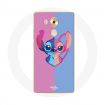 Coque pour Huawei Mate 8 Stitch et angel bleu rose