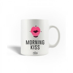 Mug en C&eacute;ramique Citation Morning Kiss Baiser du matin