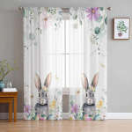 Lihav&otilde;ttemunad J&auml;neselilled T&uuml;llkardinad elutuppa L&auml;bipaistev kardin Magamistoa Rulood Voile Kardinad 135W x 114H(cm)