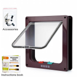 4-suunalise lukuga turvaklapiga uksega koera kassi klappuks koera kassi kassipoega kassi kutsika turvav&auml;rav V&auml;ikesed lemmikloomatarbed ABS-plast XL