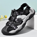 Meeste ehtsast nahast sandaalid Rannasandaalid vabaajajalatsid 39 must