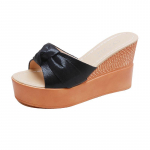 Suvised naiste moesussid Naiste mood Platvorm K&otilde;rge konts Naiste pl&auml;tud Mugavad kiilsandaalid 40 must