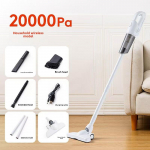 Juhtmeta k&auml;eshoitav tolmuimeja, madal m&uuml;ratase, ergonoomiline, kaks režiimi, mitu harjapead, suur v&otilde;imsus, v&otilde;imas autosse paigaldatav kodutolmuimeja valge