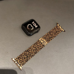 Trend Leopardi printimisrihm iwatchile 38mm 42mm 41mm Apple Watchi rihmale Series 8 Ultra 49mm SE 7 6 5 40mm 44mm 45mm roostevabast terasest k&auml;ev&otilde;ru For 38mm-40mm-41mm