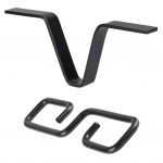 Vihmaketi konks V-kujuline paigaldus R&auml;&auml;starenni kettide riidepuu Metallist raudadapter konks r&auml;&auml;starenni jaoks 0 must