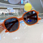 Mood Lapsed P&auml;ikeseprillid Ruudukujulised Laste P&auml;ikeseprillid Poiss T&uuml;druk Stiilsed Prillid Baby Student Prillid Peokrillid UV400 tumeoranži v&auml;rvi