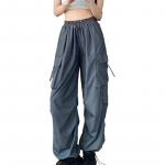 Naiste kaubap&uuml;ksid Hip Hop Baggy &uuml;hev&auml;rvilised mitme taskuga elastsed v&ouml;&ouml;kohad, mis sobivad &uuml;laosaga lahtised hingavad naiste p&uuml;ksid S hall