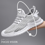 New Fashion Mesh pinnaga hingavad spordijalatsid Kerged pehme tallaga tossud Meeste vabaajaspordijalatsid 39 valge