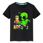 laste 100% puuvillane T-s&auml;rk Stumble Guys Kawaii Short Print anime Tees y2k &uuml;hes t&uuml;kis pride ts&auml;rk vabaaja topid poiste t&uuml;drukute riided 100 must