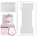 apgo Protective Skin Sticker for the back compatible with Black Shark 2, Wrap Film, Foil, Vinyl - Pattern Transparent Carbon