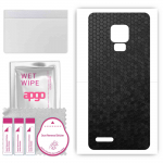 apgo Protective Skin Sticker for the back compatible with Ulefone Note 7P, Wrap Film, Foil, Vinyl - Pattern Black Honeycomb
