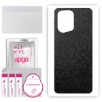 apgo Protective Skin Sticker for the back compatible with Oppo Find X5 Pro, Wrap Film, Foil, Vinyl - Pattern Black Honeycomb