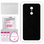 apgo Protective Skin Sticker for the back compatible with Xiaomi Redmi 5 Plus (Redmi Note 5), Wrap Film, Foil, Vinyl - Pattern Matte Black